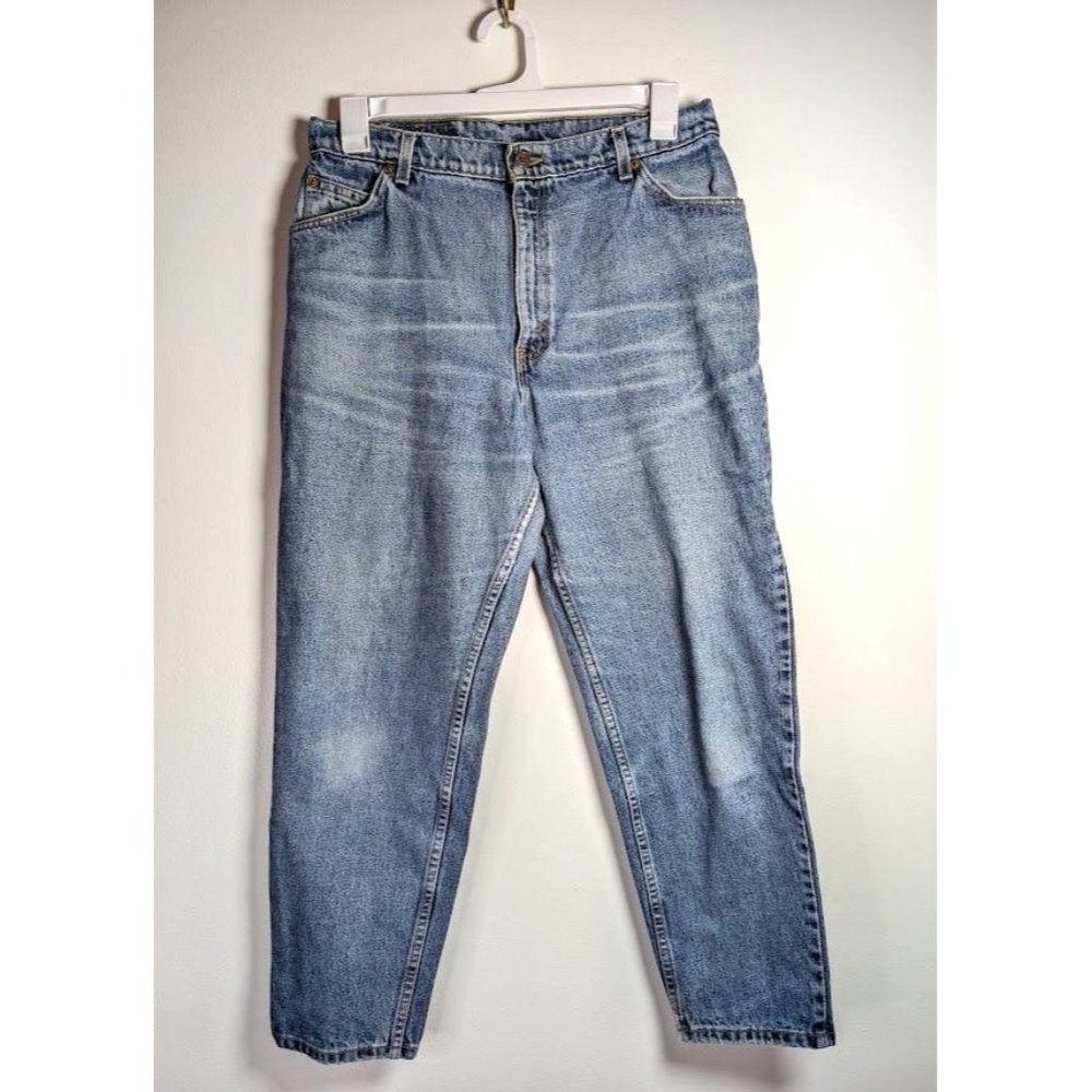 Levi's 950 Ornge Tab Jeans Women's Size 16 Reg Short 33x28 Tapered 90s USA Denim